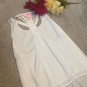 Strappy white racer back tank, like new!